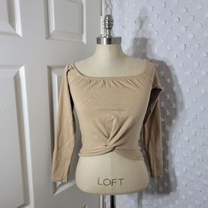 Rebdolls long sleeve, knot front blouse